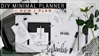 DIY MINIMAL PLANNER  AGENDA  how i plan [upl. by Grounds834]