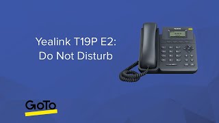 Yealink T19P E2 Do Not Disturb DND [upl. by Tamanaha]