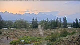 Teton Time Lapse of sunset viewed from Dornans on August 9 2024 [upl. by Celik]