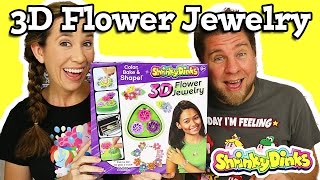 Shrinky Dinks 3D Flower Jewelry [upl. by Trahurn]