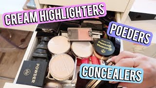 Makeup sorteren deel 4 ❤ Concealers cream highlighters poeders  Beautygloss [upl. by Akinert272]