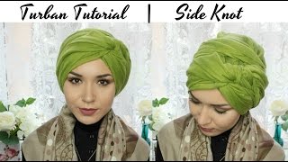 TURBAN TUTORIAL  Side knot [upl. by Ahsilak339]