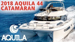 2018 Aquila 44 Power Catamaran at MarineMax St Petersburg [upl. by Deegan178]