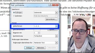 Word Fußnoten einfügen [upl. by Susejedairam]
