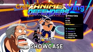 BEST AOE META  PRIME GARP SHOWCASE  ANIME DEFENDERS [upl. by Ier204]