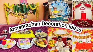 Annaprashan Decoration ideas at Home  Rice Ceremony Decoration ideas  Baby Weaning Decoration idea [upl. by Peppy145]