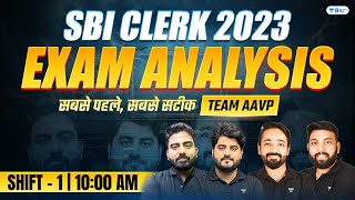 SBI Clerk Prelims Exam Analysis 2023  5th Jan SHIFT 1  TEAM AAVP [upl. by Glynnis]