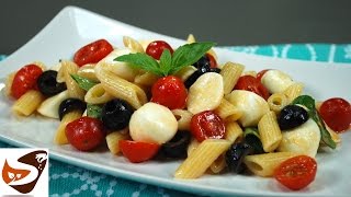 Pasta fredda insalata veloce con pomodori e mozzarella  Ricette estive [upl. by Paxon]