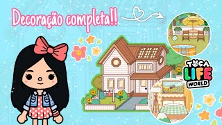 DECORAÇÃO COMPLETA NA GRANDE CASA DE FAMÍLIA 🏡💗 PARTE 1  Toca Life World  Bel Pimenta [upl. by Elsi207]