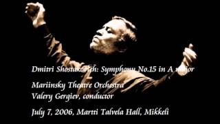 Shostakovich Symphony No15 in A major  Gergiev  Mariinsky Theatre Orchestra [upl. by Ikaz]