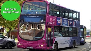 First Potteries 25 Full Route Journey Visual Keele University to Hanley  KP54AZA 32639 [upl. by Felton]