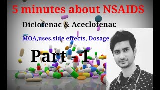 Diclofenac  Aceclofenac  difference bw both  NSAIDS  killer  uses  Doses and Side effects [upl. by Edina]