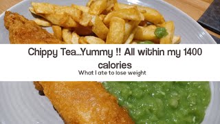 Chippy Fish amp Chips  Calorie Counting1400 caloriesNutracheck [upl. by Armalla]