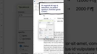 Gyors segítség  Ms Word Tabulátor igazítás [upl. by Goulden]