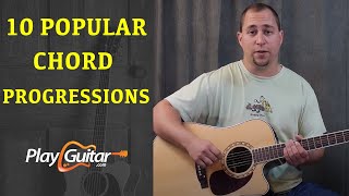 10 Popular Guitar Chord Progressions [upl. by Asilem]