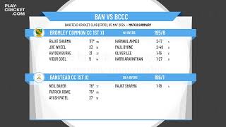 Banstead CC 1st XI v Bromley Common CC 1st XI [upl. by Reffinnej57]