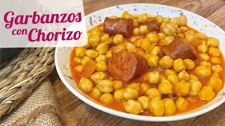 POTAJE DE GARBANZOS CON CHORIZO  El mejor potaje de garbanzos [upl. by Kittie]