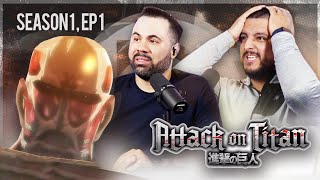 Our Very First Time Watching Anime  Attack On Titan 1x1 quotThe Fall of Shiganshina Part 1quot Reaction [upl. by Therron]