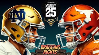 College Football 25  3 Notre Dame vs 23 Texas  Bragging Rights Series Week 9 Matchup [upl. by Ansilme]