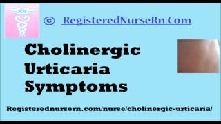 Cholinergic Urticaria Symptoms [upl. by Finn]