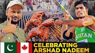 Celebrating Arshad Nadeem in Canada  Street Food amp Fun  Olympic Gold Medalist  Proud of Pakistan [upl. by Alda110]