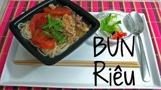 Bún Riêu Rezept  Nudelsuppe mit Krabben Ei und Hackfleisch [upl. by Yolande]