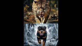 leopard vs rottweiler vs pitbull Husky German Shepherd  Battle [upl. by Adneral]