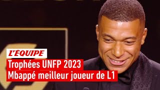 Trophées UNFP 2023  Kylian Mbappé PSG élu meilleur joueur de L1 pour la 4e fois [upl. by Arykat708]