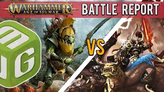 Gloomspite Gitz vs Slaves to Darkness Age of Sigmar 3rd Edition Battle Report Ep 171 [upl. by Seuqram]