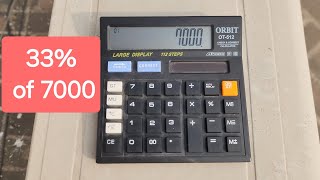 33  of 7000 with shortcut method on calculator [upl. by Eeramit625]