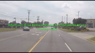 NORTH CAROLINA BACKROADS  Afternoon drive Kernersville NC to Thomasville NC on country roads  ASMR [upl. by Akinit829]