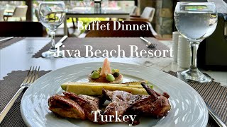 4K 2023 Fethiye Turkey  Jiva Beach Resort Buffet Dinner [upl. by James391]