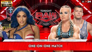 Zelina Vega vs Ivy Nile  OneonOne Match  WWE2K24  GameCity [upl. by Nally]