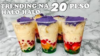 TRENDING NA HALOHALO PANG NEGOSYO HOME MADE LAHAT NG SANGKAP KAYA MASARAP [upl. by Nnylhsa]