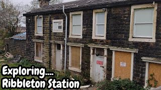 Exploring Ribbleton Railway Station site  Preston abandoned station closed disused [upl. by Nnylharas]