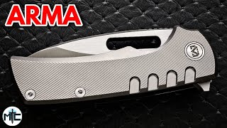 The Most Affordable OVERBUILT Titanium Framelock Miguron Arma Folding Knife  Full Review [upl. by Llenna]