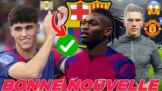 😱Barca Pau Cubarsí Jaimerais RAFAEL LEAO Quitte Messi lintention de Devenir Ruben Amorim Man United [upl. by Carrick]