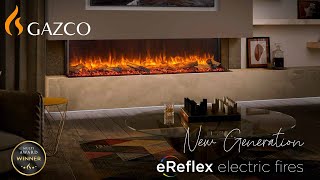 New Generation of Gazco eReflex Electric Fires  85RW 110RW 135RW 195RW [upl. by Nyre890]