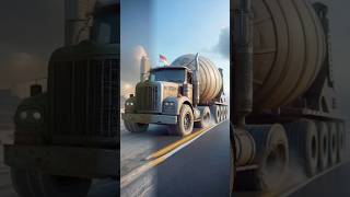 cement mixer truck tire burst flat on the road shorts viralvideo trending trendingshorts truck [upl. by Tnirb488]