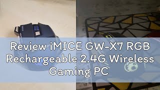 Review iMICE GWX7 RGB Rechargeable 24G Wireless Gaming PC Mouse Ergonomic Silent Mouse Wireless U [upl. by Mcclenon]