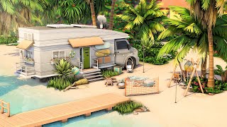 Beach Camper Van in Sulani 🌴 The Sims 4 Speed Build  No CC​ [upl. by Ranite]