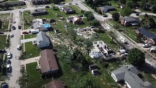 WATCH Drone video of Celina tornado damage [upl. by Ahseenak]