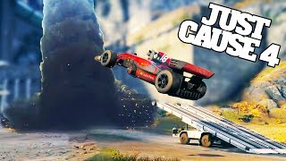 Driving The Best Vehicles Into The Tornado in Just Cause 4 [upl. by Nosdivad]