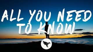 Gryffin amp Slander  All You Need To Know Lyrics ft Calle Lehmann [upl. by Peterec]