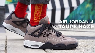 Air Jordan 4 TAUPE HAZE Review amp On Feet [upl. by Jorey]