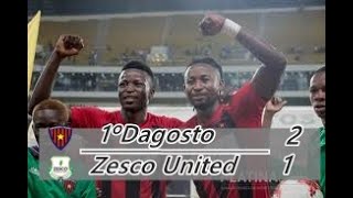 1ºDagosto 2 X1 Zesco United Caf Ligas dos Campeões [upl. by Ewart826]