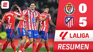 ATLÉTICO DE MADRID GOLEÓ 50 al VALLADOLID y está a 2 PUNTOS del BARCELONA  RESUMEN  La Liga [upl. by Isabel]