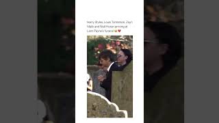 One direction members at Liam Paynes funeral🥹 liampaynetribute onedirection [upl. by Hamforrd]