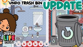 Toca Life World NEW FREE update trash bin UNDO button Nova Atualização botão DESFAZER lixeira Skit [upl. by Sadler]