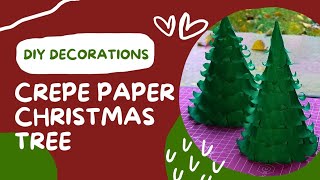 Easy DIY Crepe Paper Christmas Tree  KidFriendly Holiday Craft Tutorial [upl. by Margeaux]